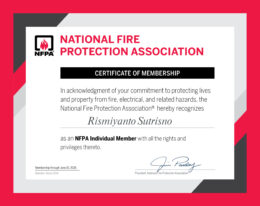 NFPA Membership Certificate